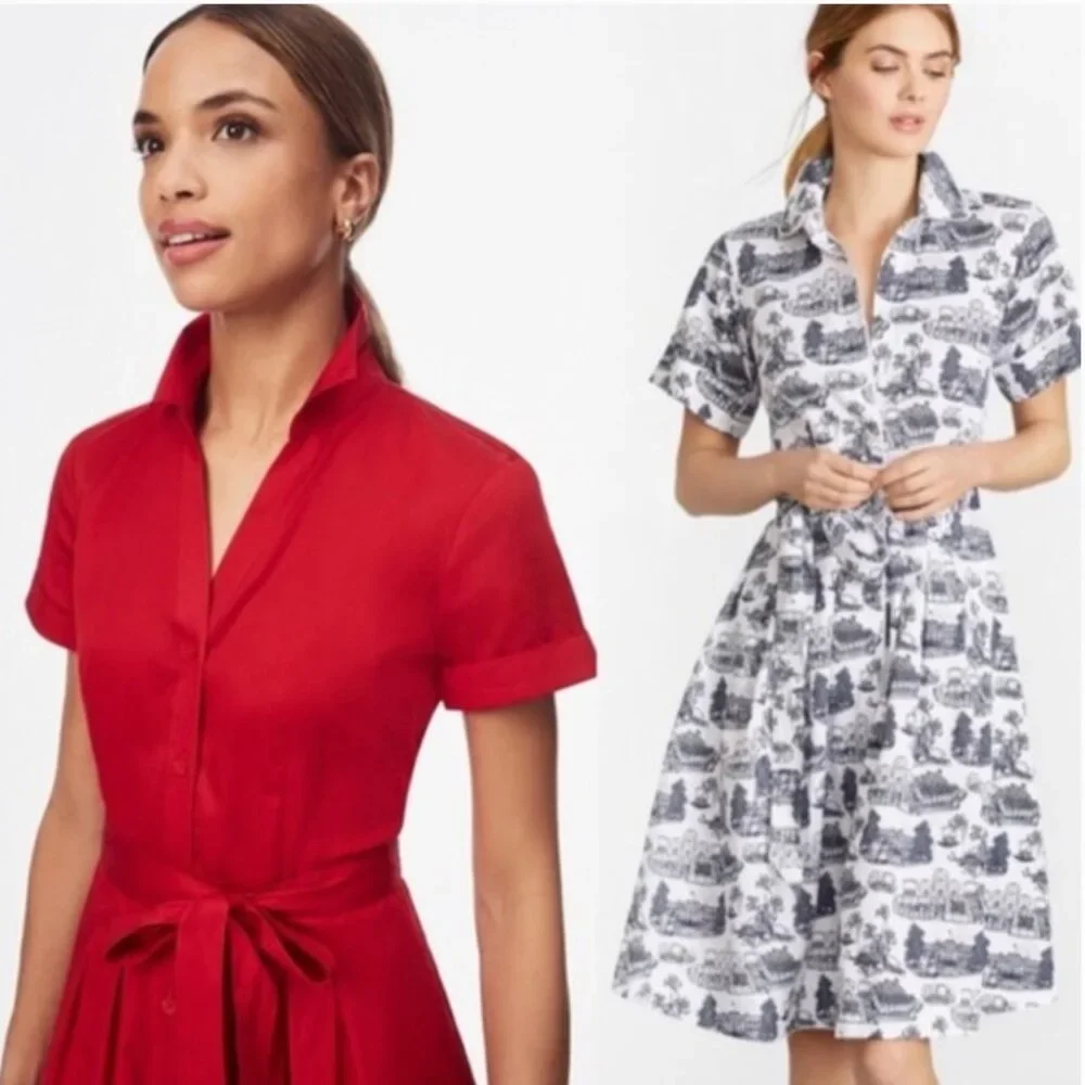 Brooks Brothers Red Belted Shirt Dress with Pockets❣️ Like New - Picture 2 of 12